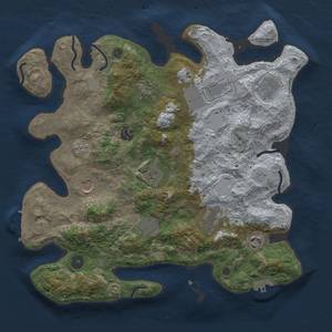 Thumbnail Rust Map: Procedural Map, Size: 3700, Seed: 2056810675, 19 Monuments