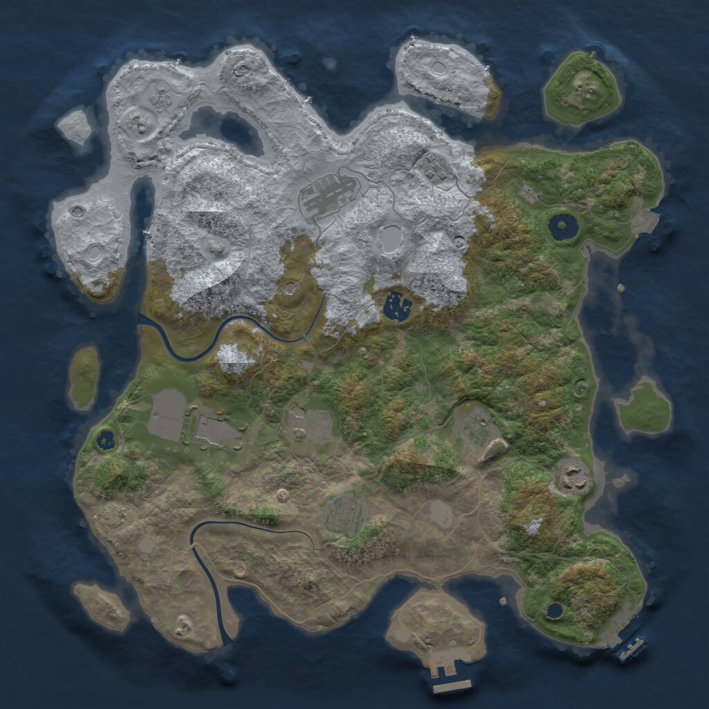 Rust Map: Procedural Map, Size: 3750, Seed: 1769431825, 14 Monuments
