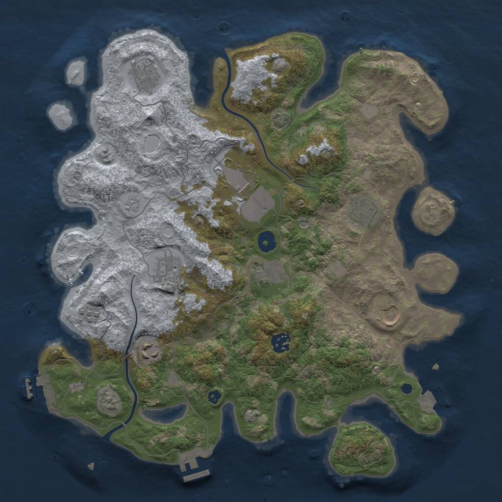 Rust Map: Procedural Map, Size: 3800, Seed: 67139456, 15 Monuments