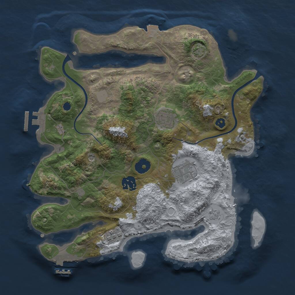 Rust Map: Procedural Map, Size: 3000, Seed: 26102013, 10 Monuments