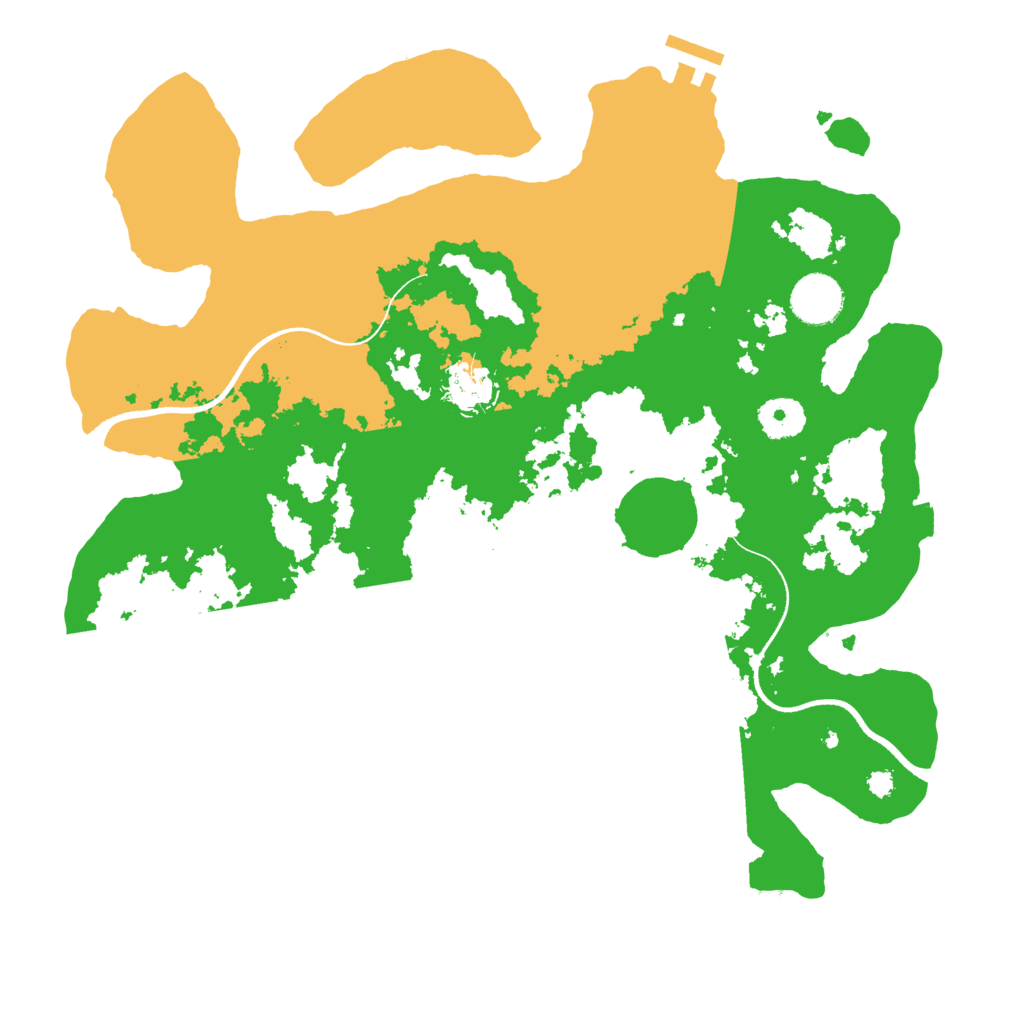 Biome Rust Map: Procedural Map, Size: 3500, Seed: 114162415