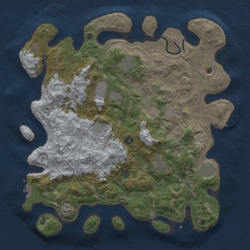 Rust Map: Procedural Map, Size: 4250, Seed: 31662, 19 Monuments