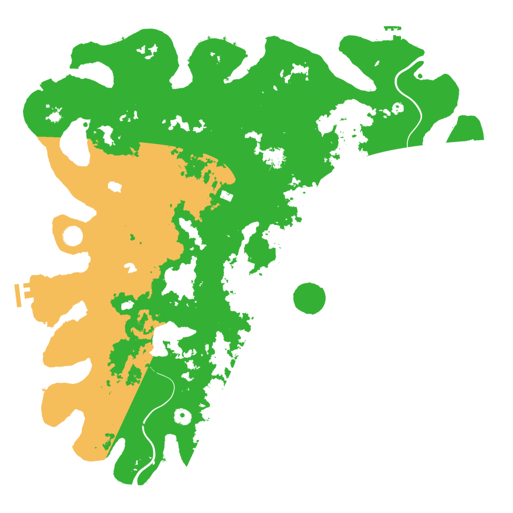 Biome Rust Map: Procedural Map, Size: 4500, Seed: 58164357