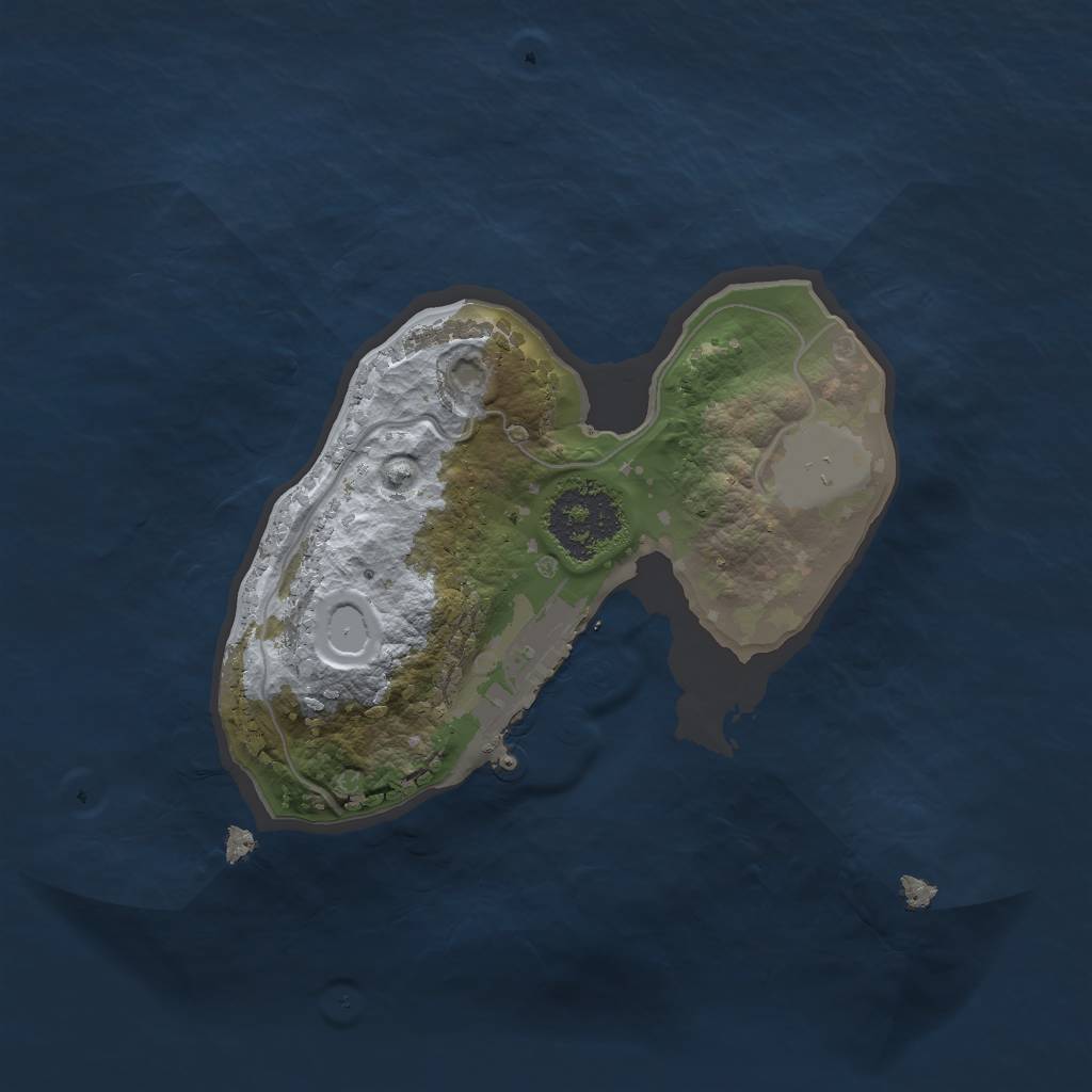 Rust Map: Procedural Map, Size: 1600, Seed: 42803, 5 Monuments