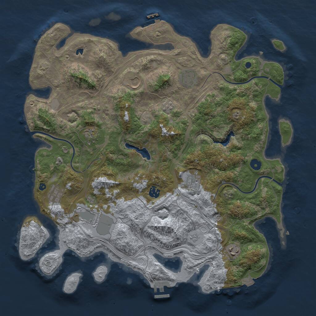 Rust Map: Procedural Map, Size: 4250, Seed: 18224, 15 Monuments