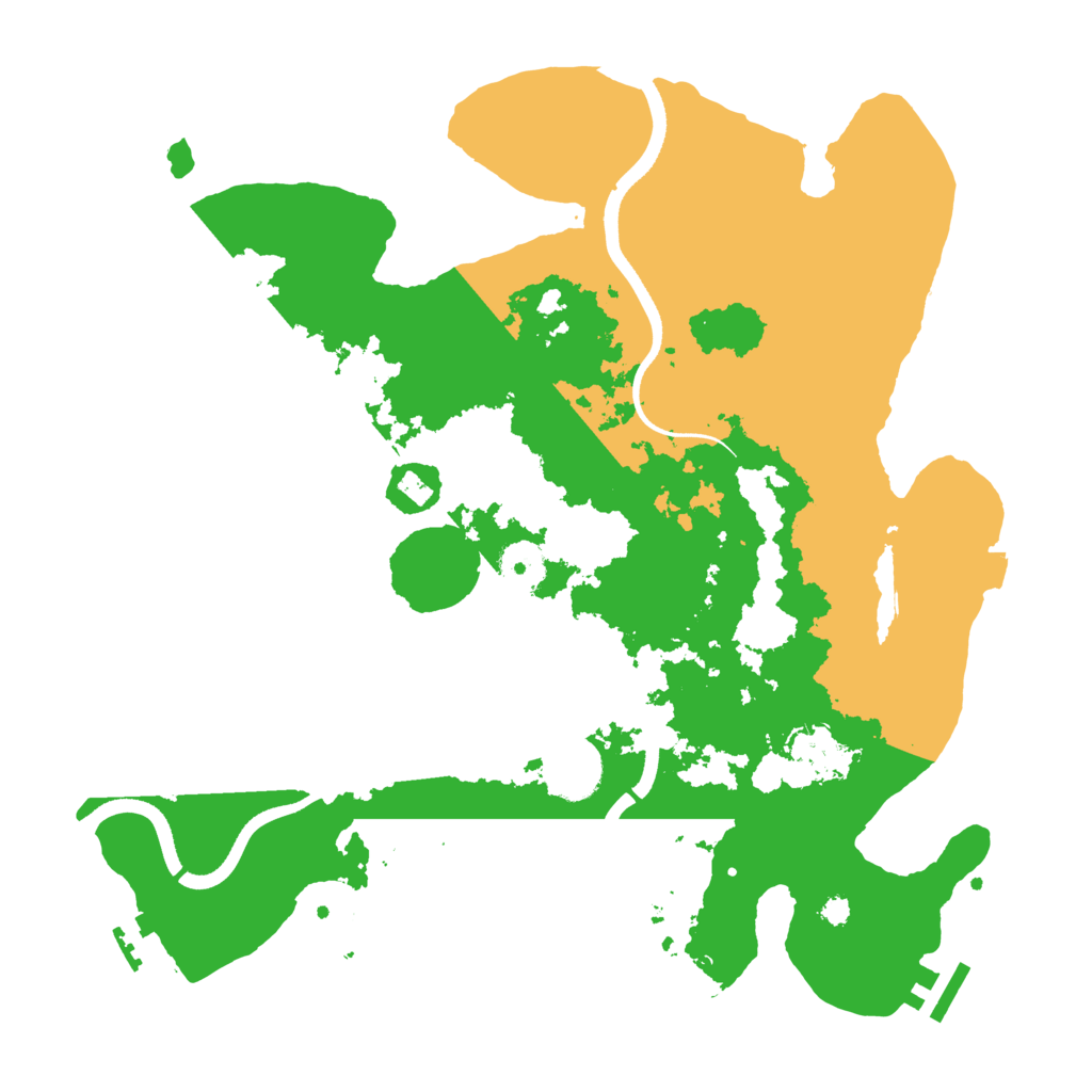 Biome Rust Map: Procedural Map, Size: 3500, Seed: 67455