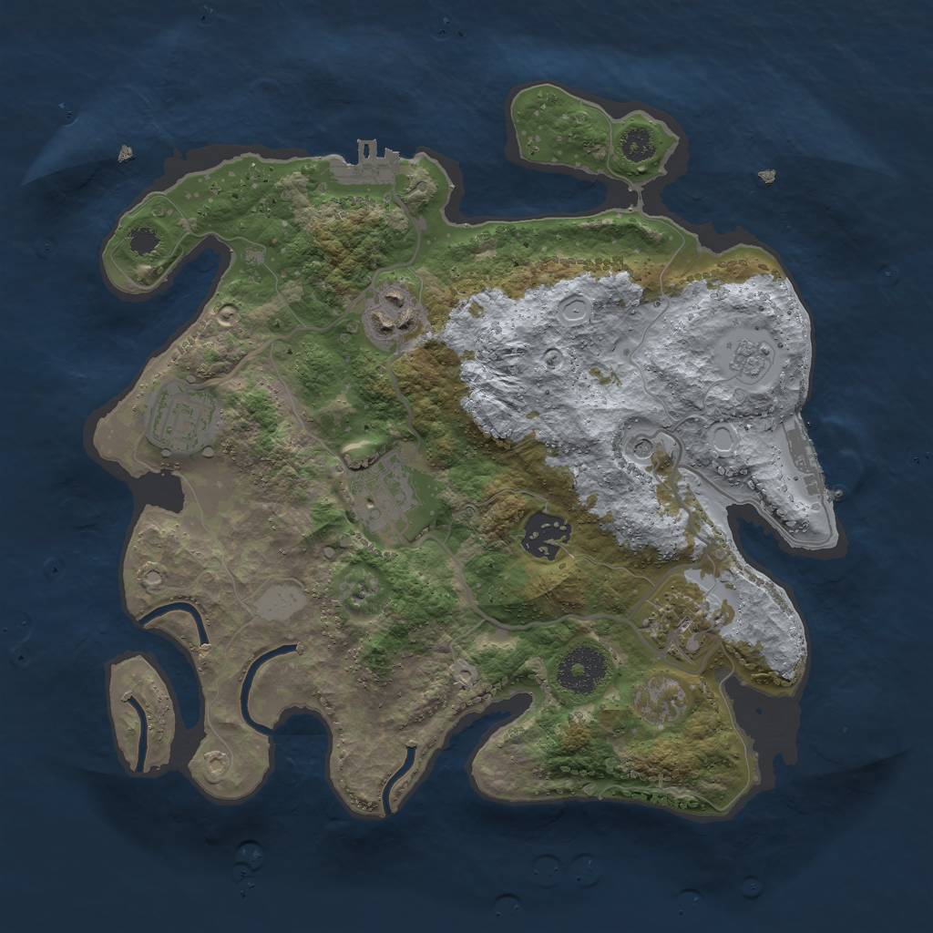 Rust Map: Procedural Map, Size: 2950, Seed: 962868864, 14 Monuments