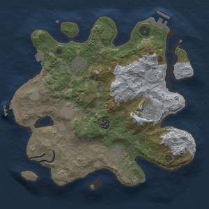 Thumbnail Rust Map: Procedural Map, Size: 3000, Seed: 1918133794, 12 Monuments