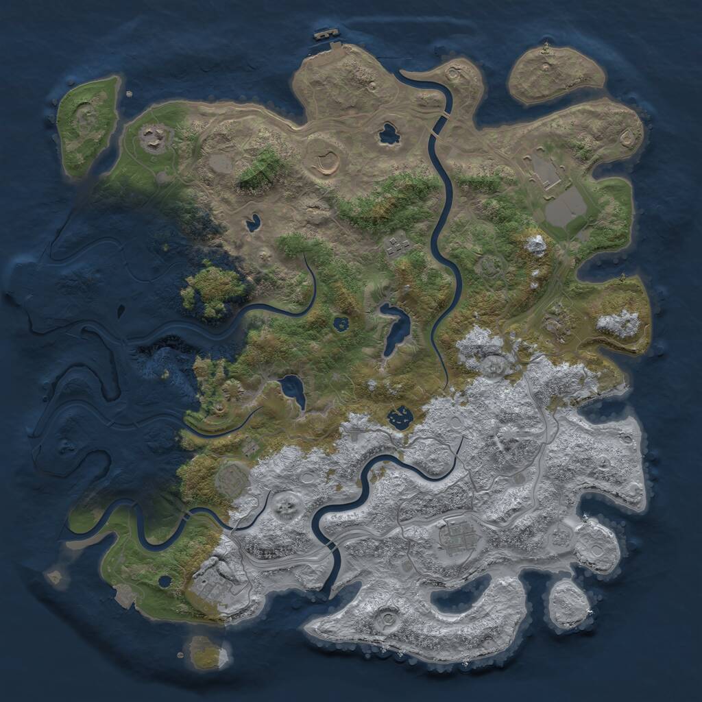 Rust Map: Procedural Map, Size: 4500, Seed: 9985, 15 Monuments