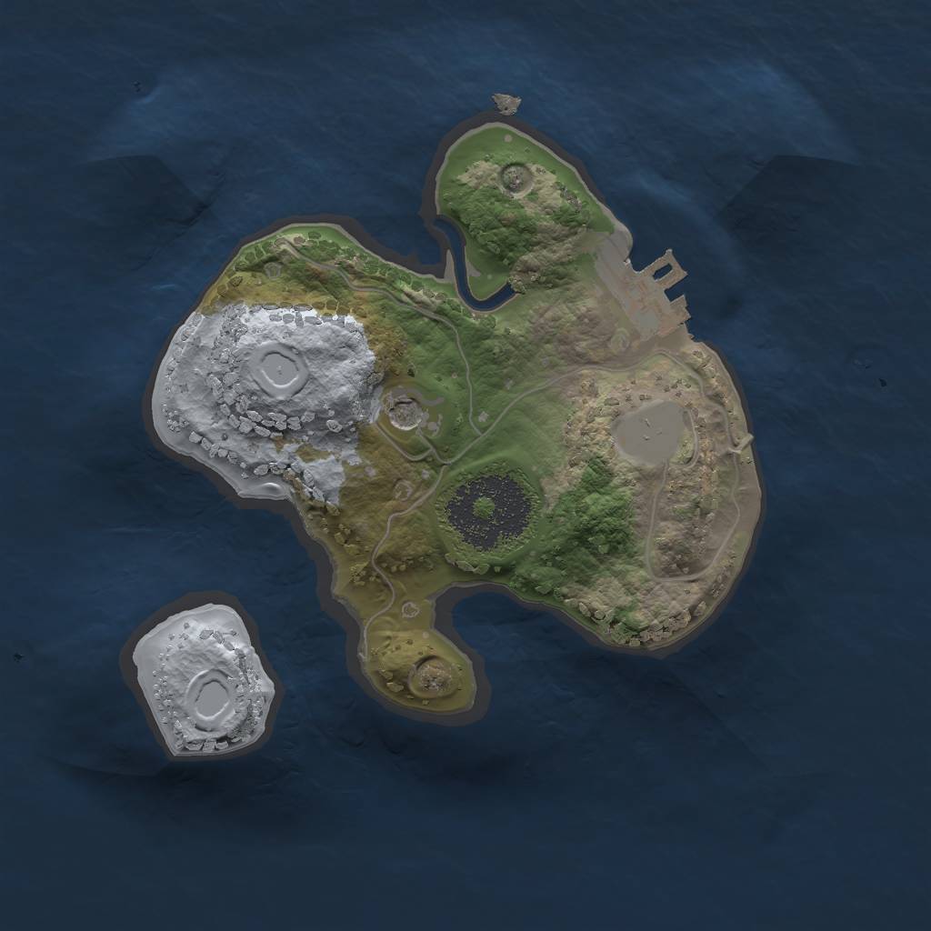 Rust Map: Procedural Map, Size: 1800, Seed: 70214, 7 Monuments
