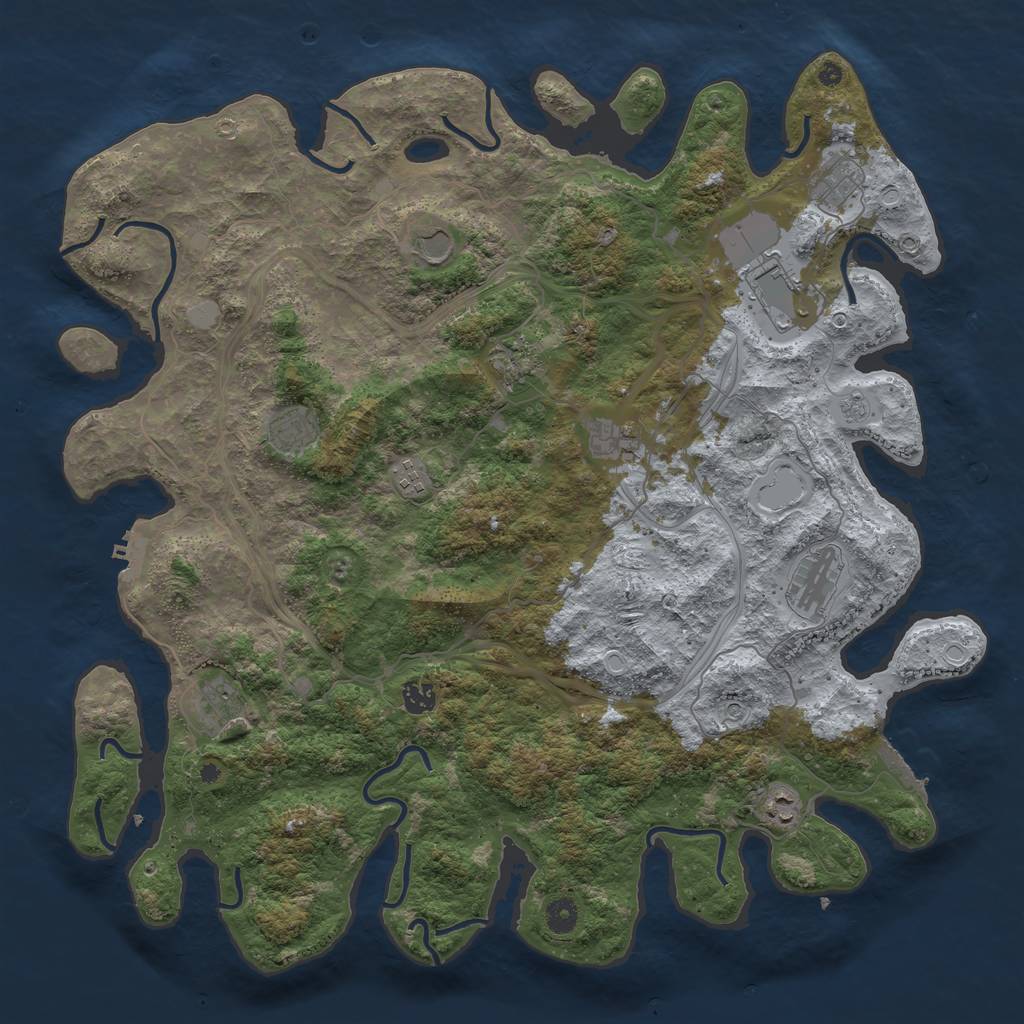 Procedural Map :: Rust Map :: Just-Wiped