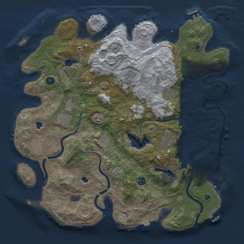 Rust Map: Procedural Map, Size: 4500, Seed: 1626925556, 16 Monuments