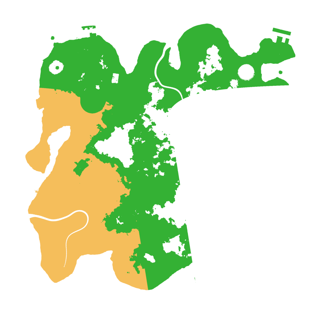 Biome Rust Map: Procedural Map, Size: 3500, Seed: 378892