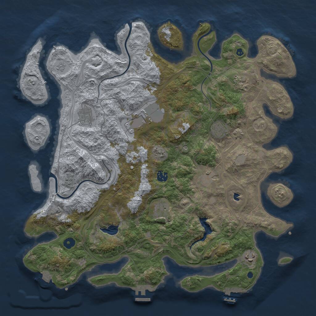 Rust Map: Procedural Map, Size: 4250, Seed: 902173432, 15 Monuments