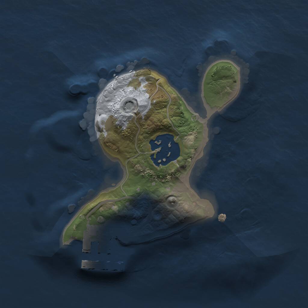 Rust Map: Procedural Map, Size: 1500, Seed: 705327433, 3 Monuments