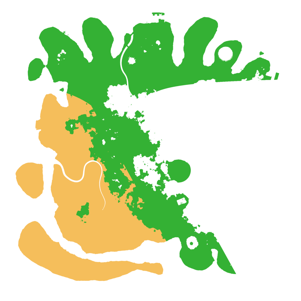 Biome Rust Map: Procedural Map, Size: 3700, Seed: 183584066