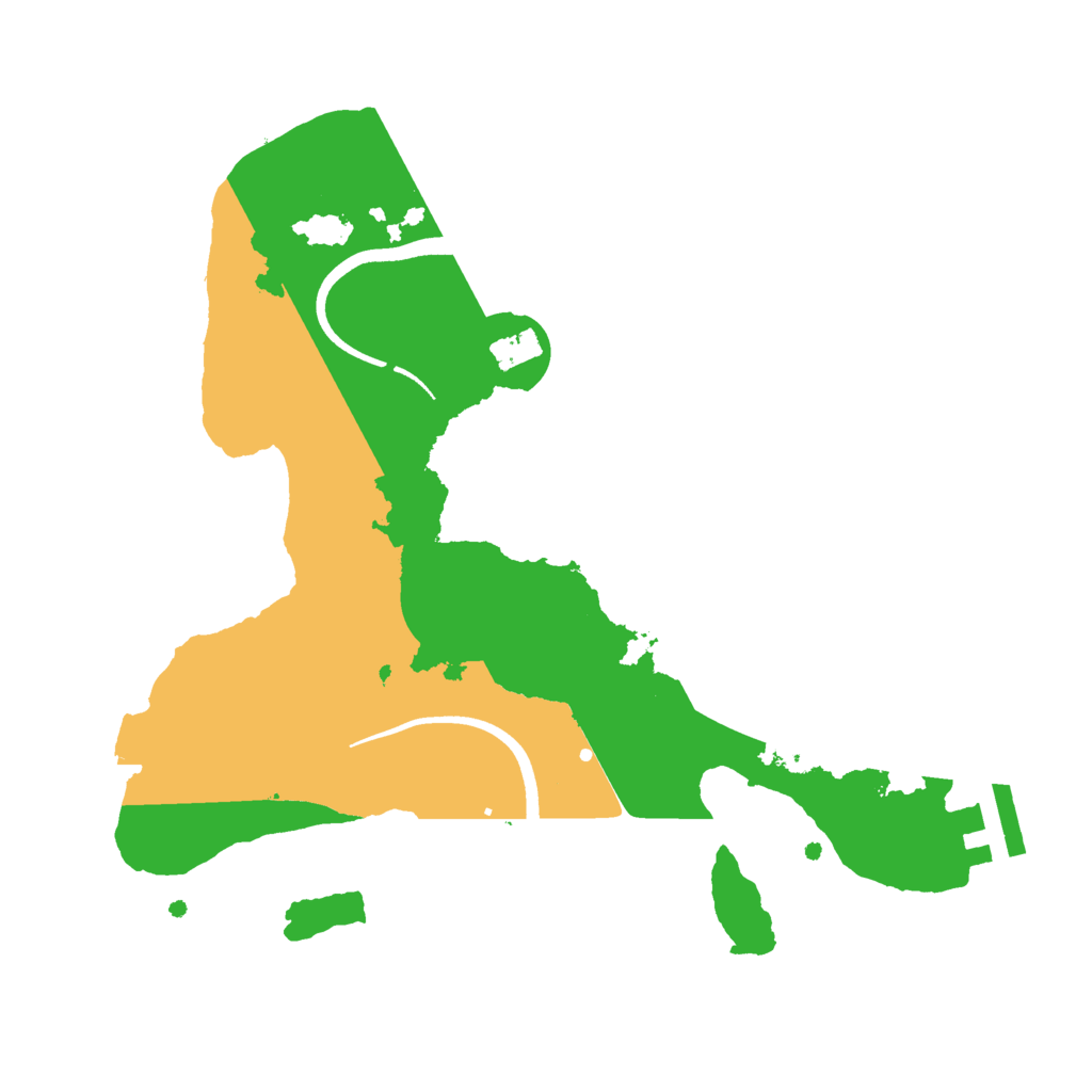 Biome Rust Map: Procedural Map, Size: 2500, Seed: 7103