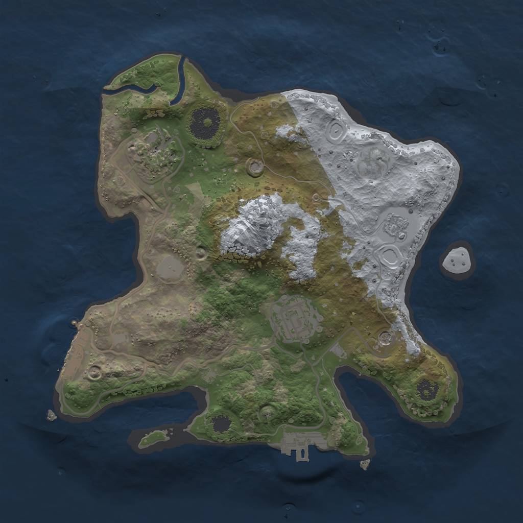 Rust Map: Procedural Map, Size: 2500, Seed: 7103, 11 Monuments