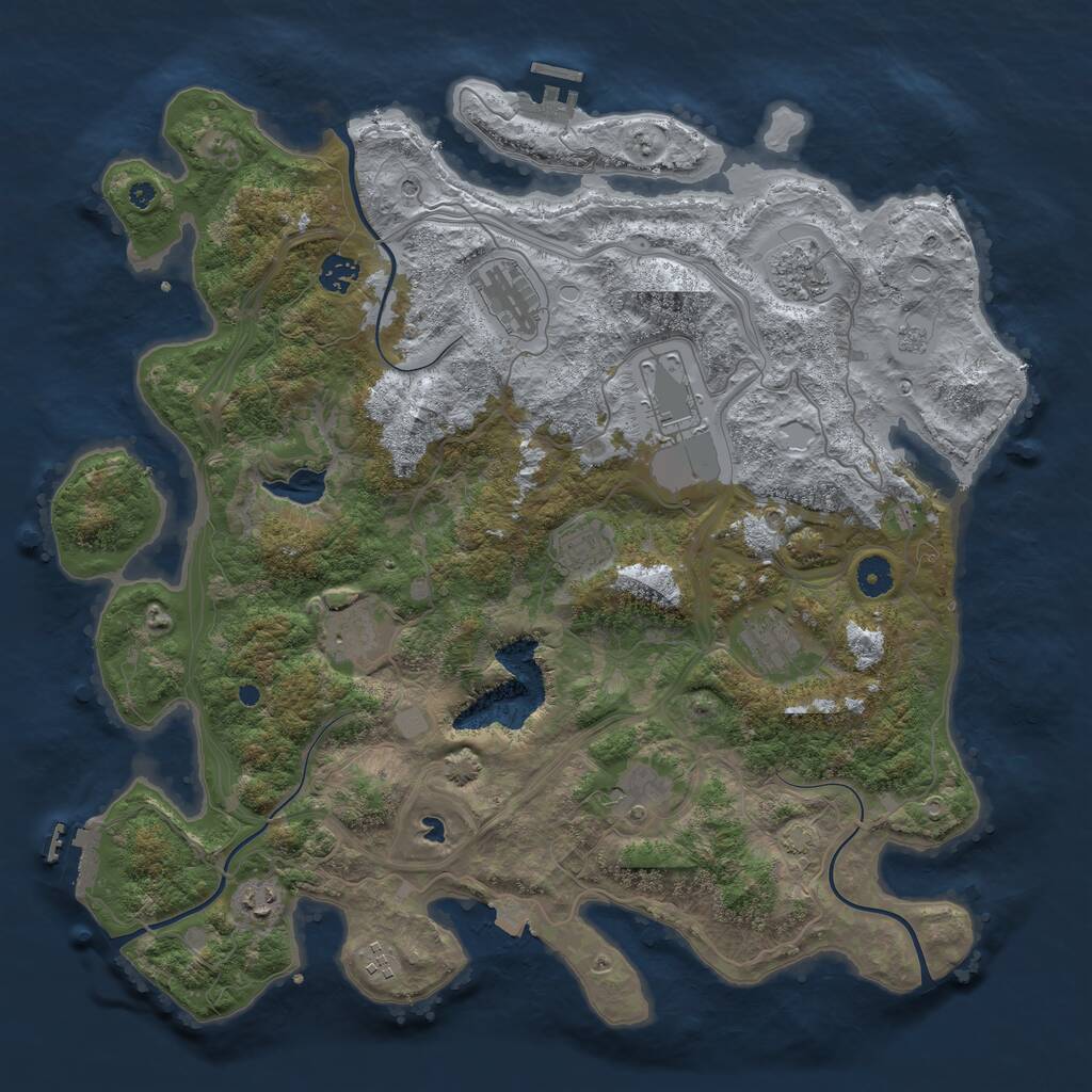 Rust Map: Procedural Map, Size: 4250, Seed: 5799, 16 Monuments