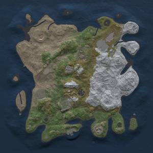 Thumbnail Rust Map: Procedural Map, Size: 3500, Seed: 1134629614, 17 Monuments