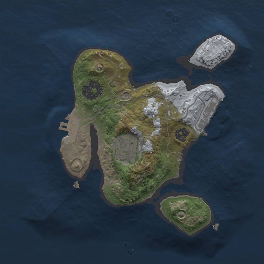 Rust Map: Procedural Map, Size: 2000, Seed: 181309575, 8 Monuments