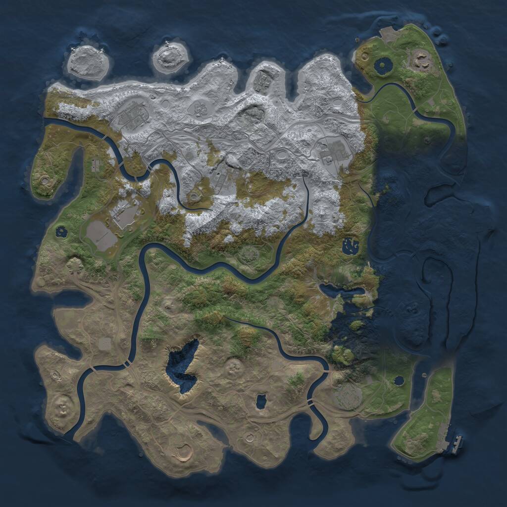 Rust Map: Procedural Map, Size: 4300, Seed: 1650986823, 15 Monuments