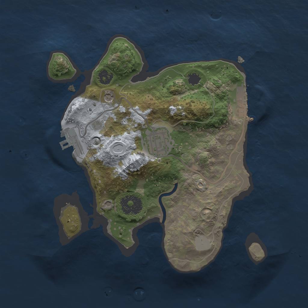 Rust Map: Procedural Map, Size: 2200, Seed: 91, 9 Monuments
