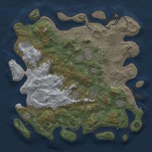 Thumbnail Rust Map: Procedural Map, Size: 4500, Seed: 610952, 19 Monuments