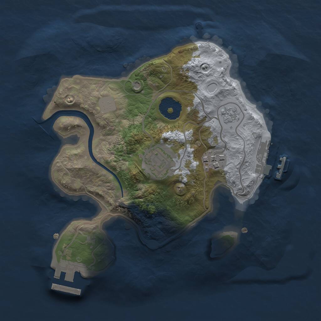 Rust Map: Procedural Map, Size: 2200, Seed: 102, 6 Monuments