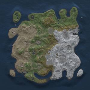 Thumbnail Rust Map: Procedural Map, Size: 3500, Seed: 343767232, 19 Monuments