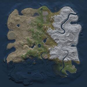 Thumbnail Rust Map: Procedural Map, Size: 4000, Seed: 5785, 13 Monuments