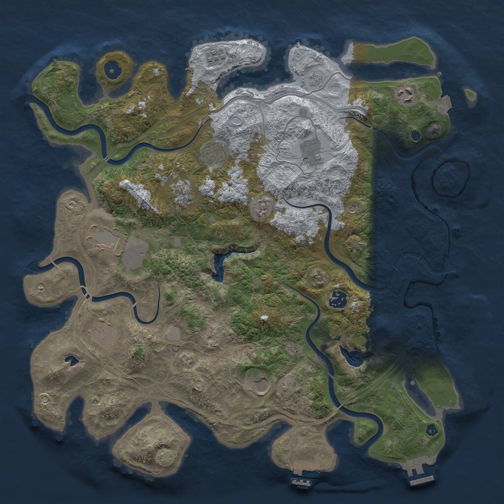 Rust Map: Procedural Map, Size: 4250, Seed: 508023091, 15 Monuments