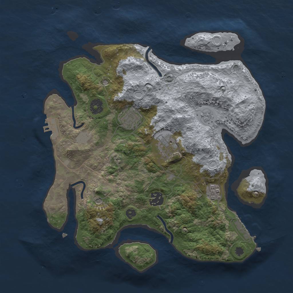 Rust Map: Procedural Map, Size: 3000, Seed: 181309575, 13 Monuments