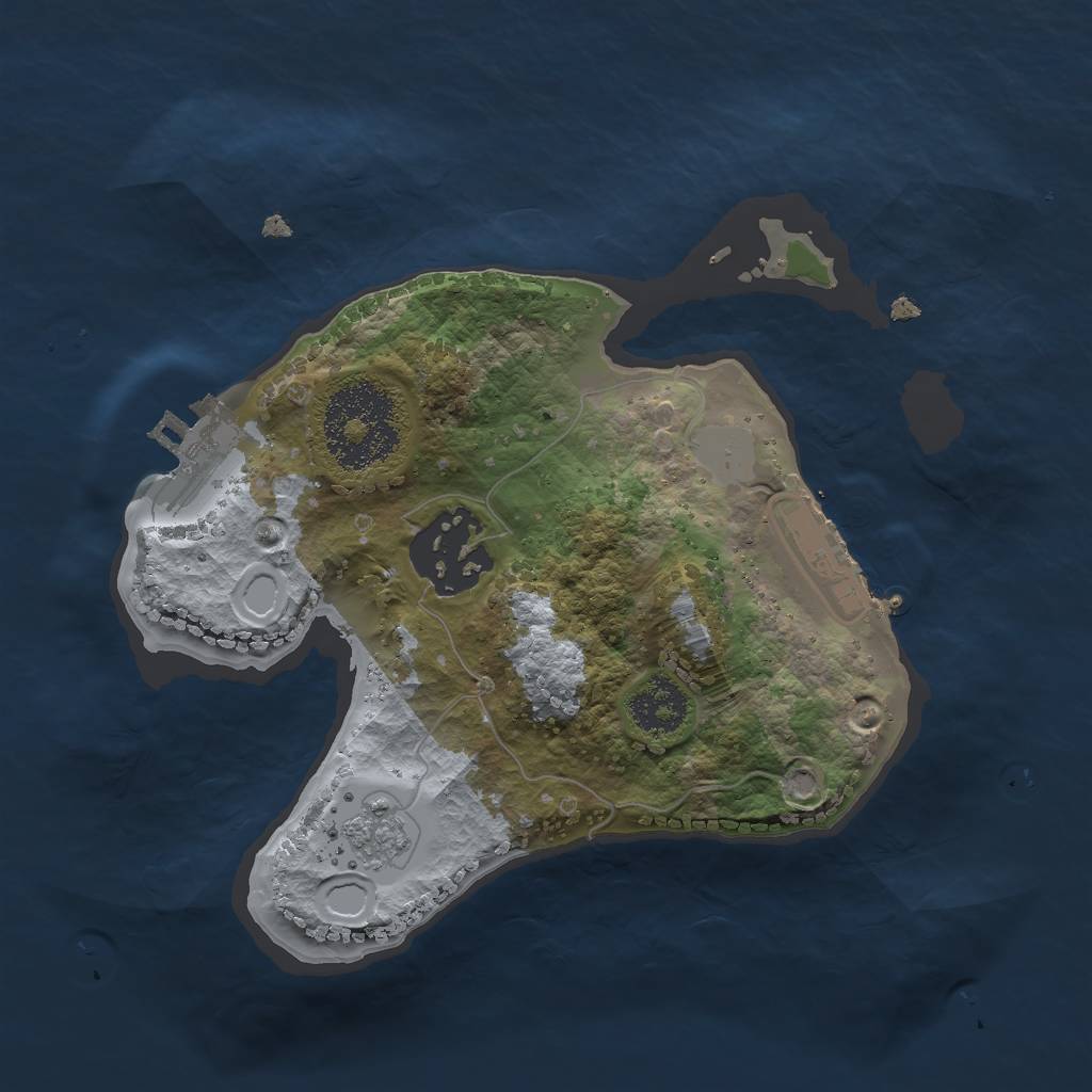 Rust Map: Procedural Map, Size: 2000, Seed: 2037306731, 9 Monuments