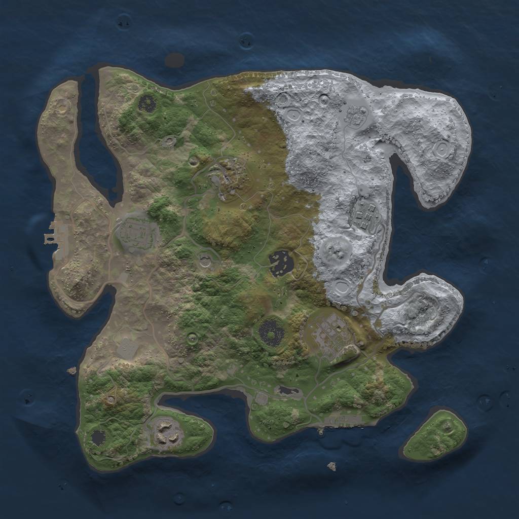 Rust Map: Procedural Map, Size: 3000, Seed: 1456018764, 15 Monuments