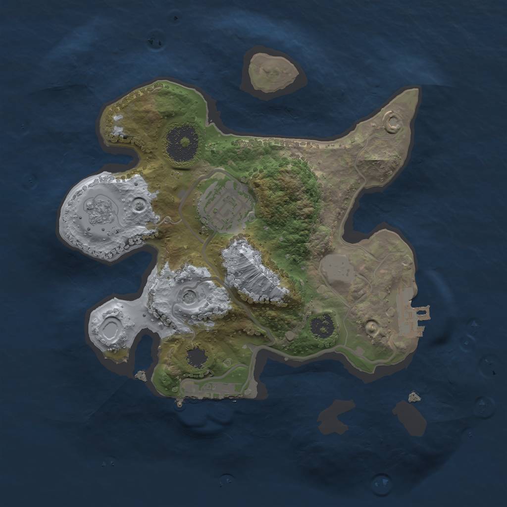 Rust Map: Procedural Map, Size: 2200, Seed: 836429099, 10 Monuments