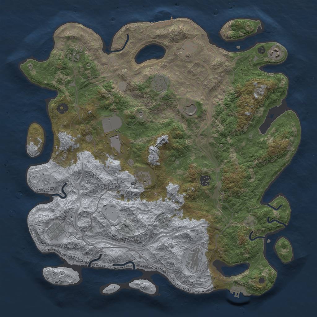 Rust Map: Procedural Map, Size: 4250, Seed: 542538905, 20 Monuments