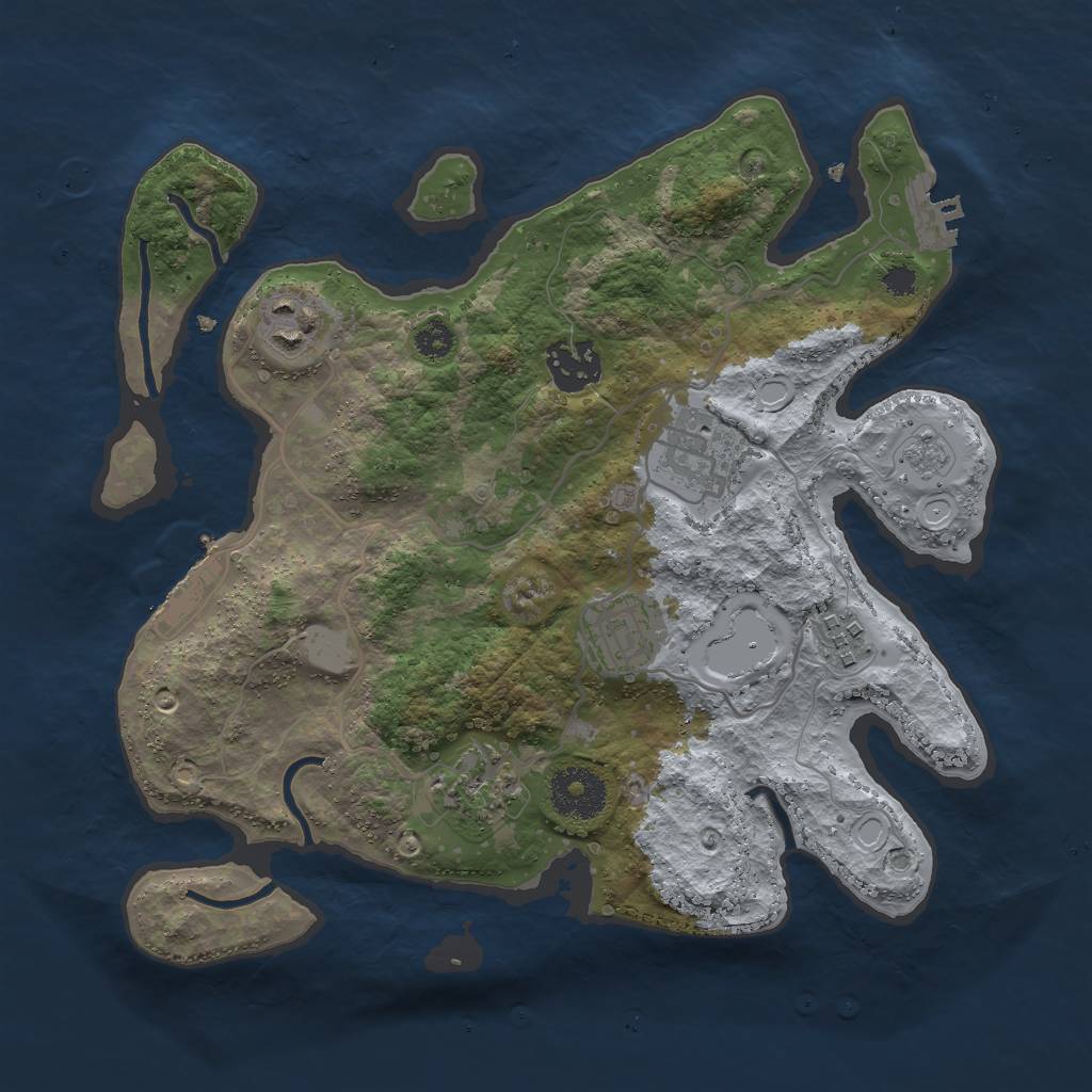 Rust Map: Procedural Map, Size: 3000, Seed: 19880310, 14 Monuments
