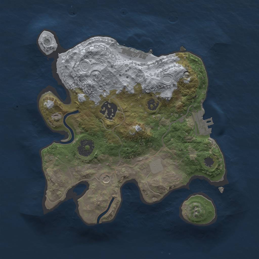 Rust Map: Procedural Map, Size: 2269, Seed: 169, 9 Monuments