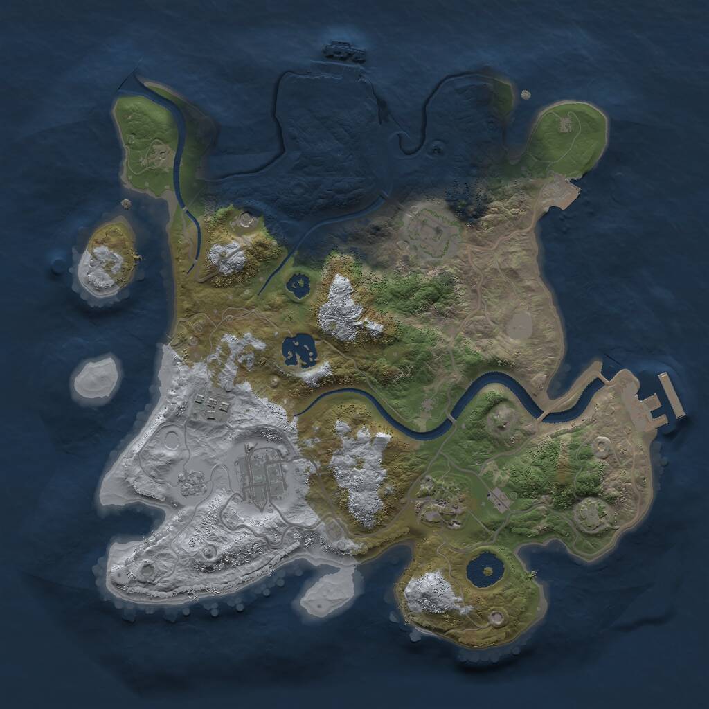 Rust Map: Procedural Map, Size: 3000, Seed: 3612048, 11 Monuments