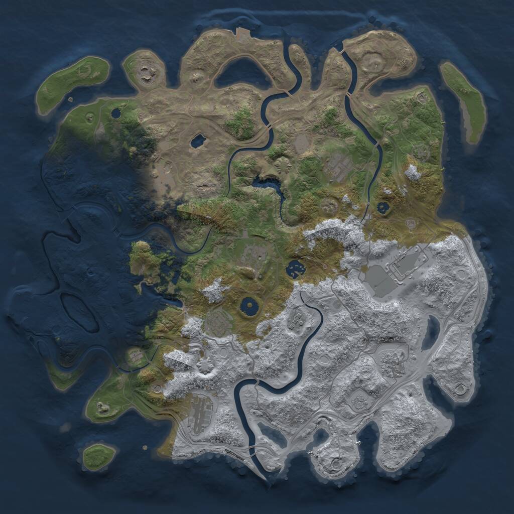 Rust Map: Procedural Map, Size: 4250, Seed: 1149947093, 15 Monuments