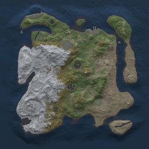 Thumbnail Rust Map: Procedural Map, Size: 3000, Seed: 1829381729, 13 Monuments