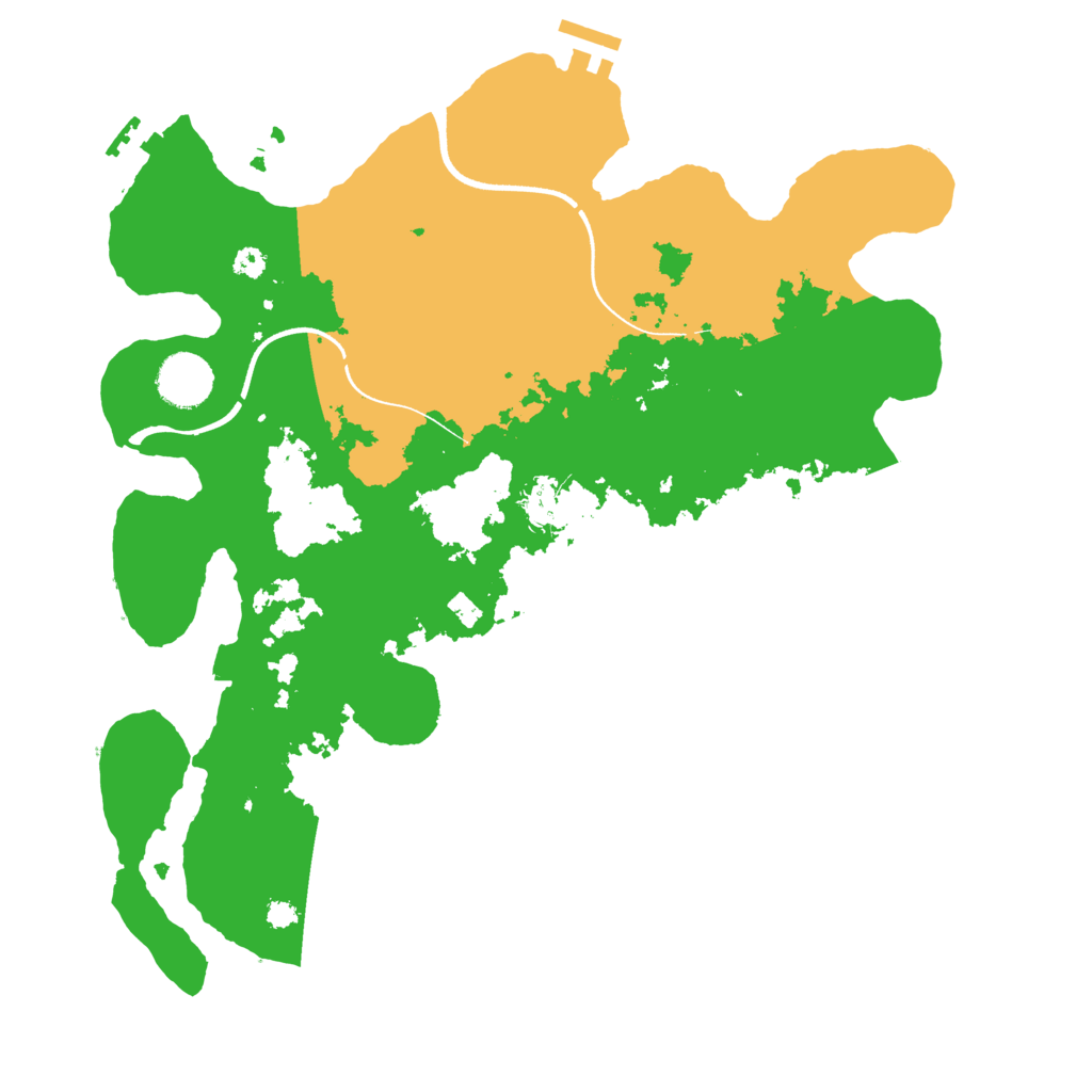 Biome Rust Map: Procedural Map, Size: 3500, Seed: 93939954