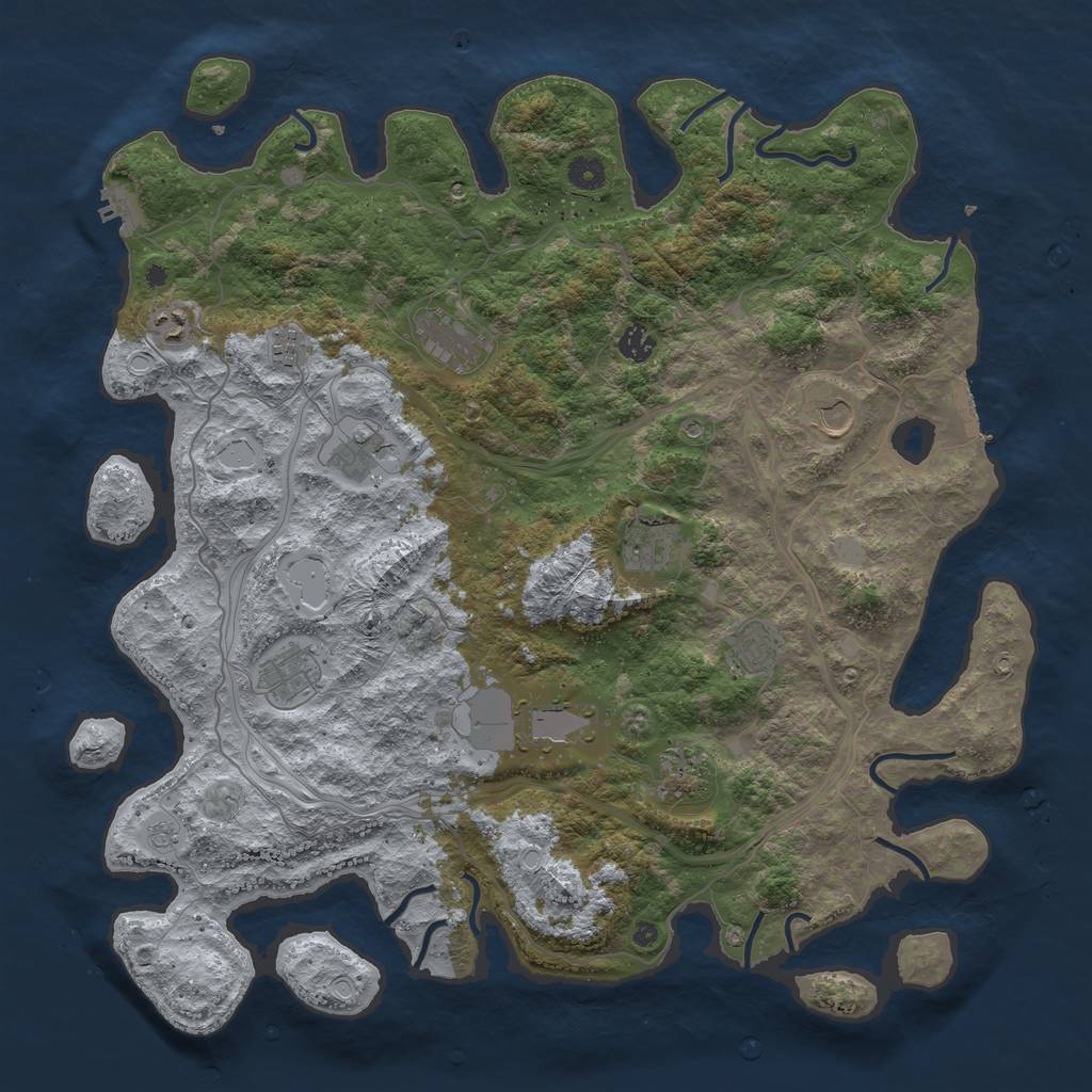 Rust Map: Procedural Map, Size: 4500, Seed: 1598170179, 20 Monuments