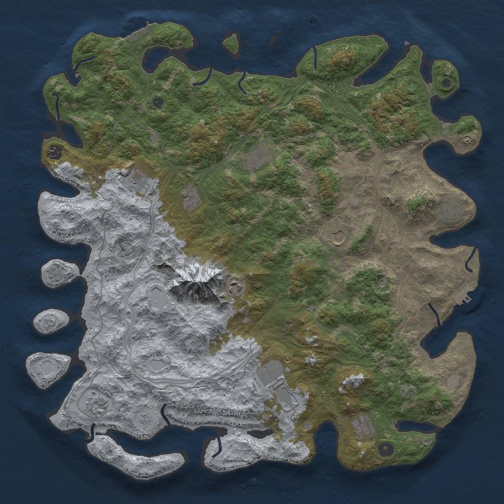 Rust Map: Procedural Map, Size: 5000, Seed: 17760314, 20 Monuments