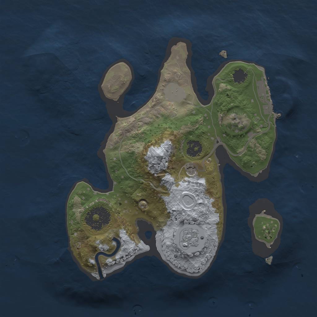 Rust Map: Procedural Map, Size: 2000, Seed: 113132544, 8 Monuments
