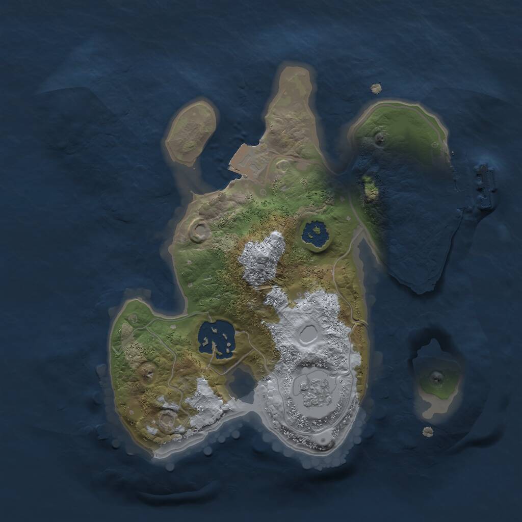 Rust Map: Procedural Map, Size: 2000, Seed: 113132544, 4 Monuments