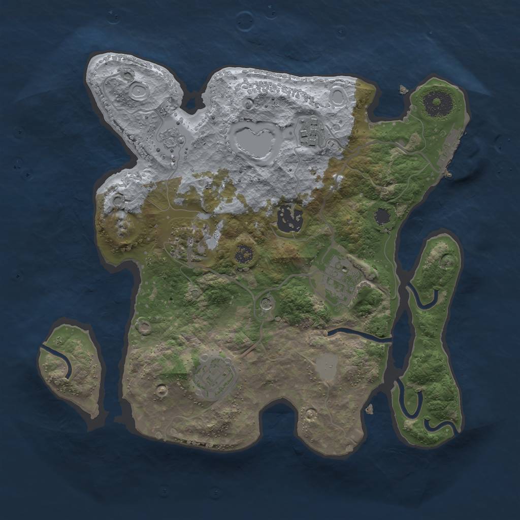 Rust Map: Procedural Map, Size: 2800, Seed: 417, 13 Monuments