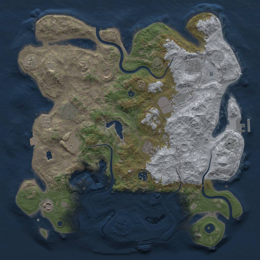 Rust Map: Procedural Map, Size: 4000, Seed: 26051999, 15 Monuments
