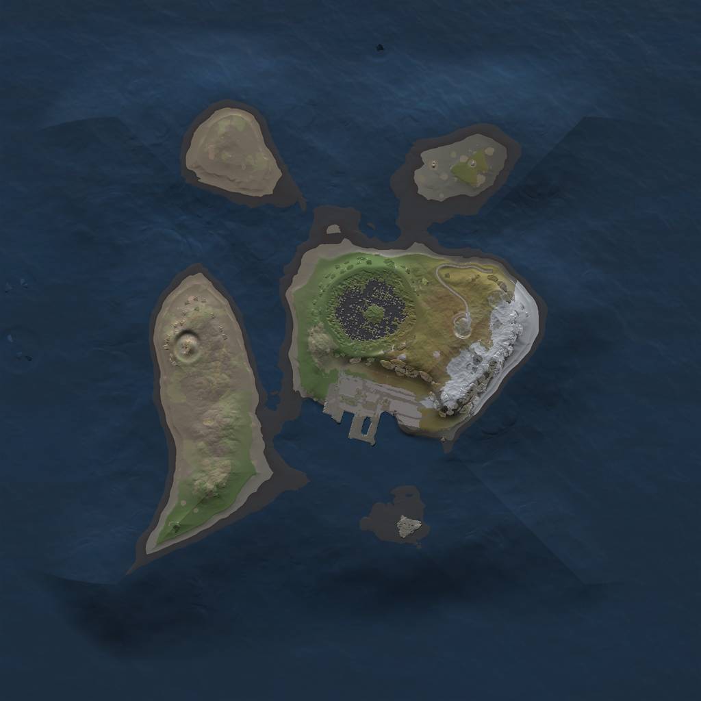 Rust Map: Procedural Map, Size: 1600, Seed: 1600, 5 Monuments